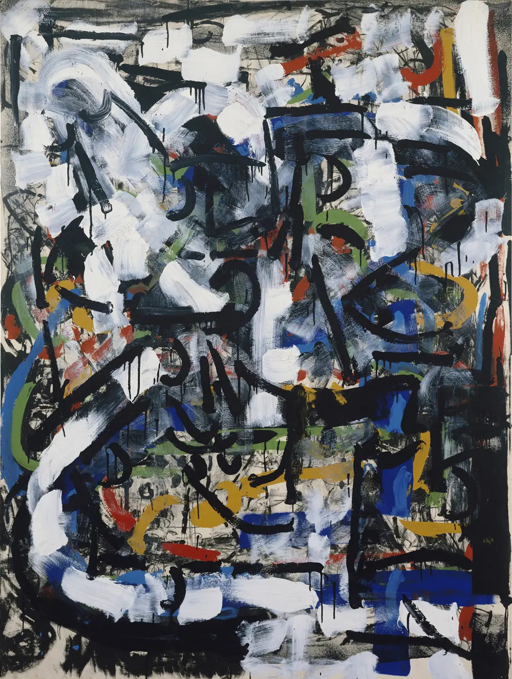 Jean Paul Riopelle, Paysage, acrylique sur lithographie marouflée sur toile, 160 x 120 cm (1971) © Succession Jean Paul Riopelle / SOCAN (2022)