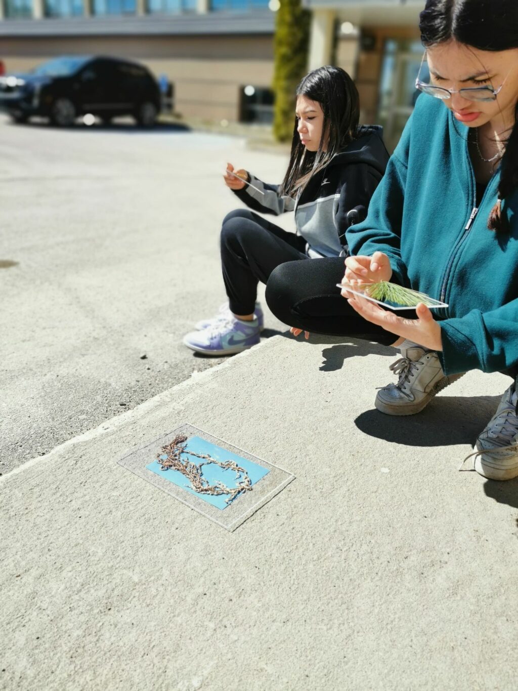 Attente de l'exposition au soleil pour créer l'image. En profiter pour prendre l'air...