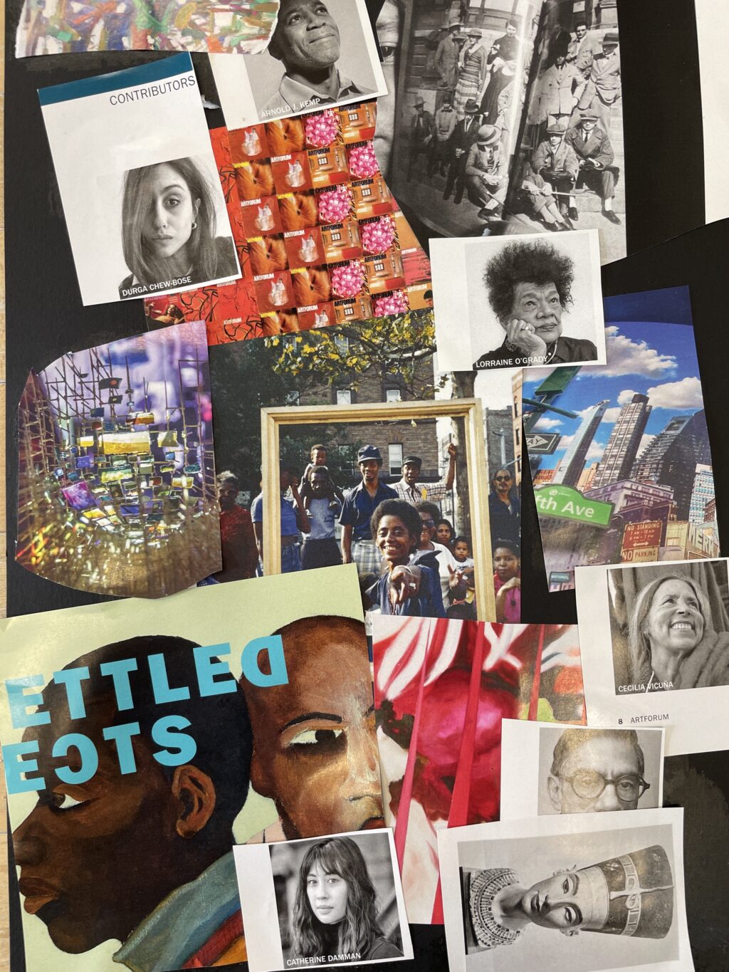 Collage photo, exercice d'élève