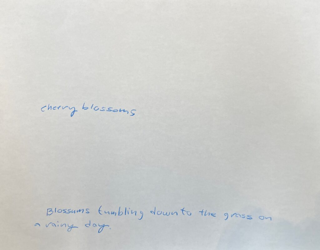 Chanson gribouillis - Exercice d'élève