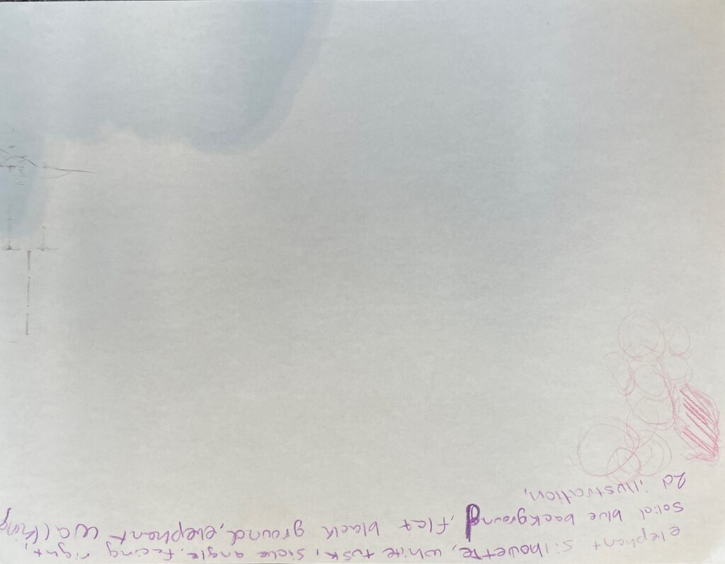 Chanson gribouillis - Exercice d'élève