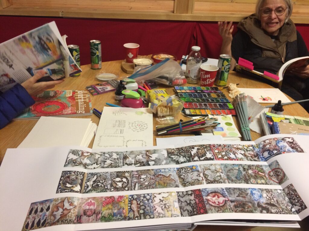 Workshop on the work of Riopelle. The dialogue begins...