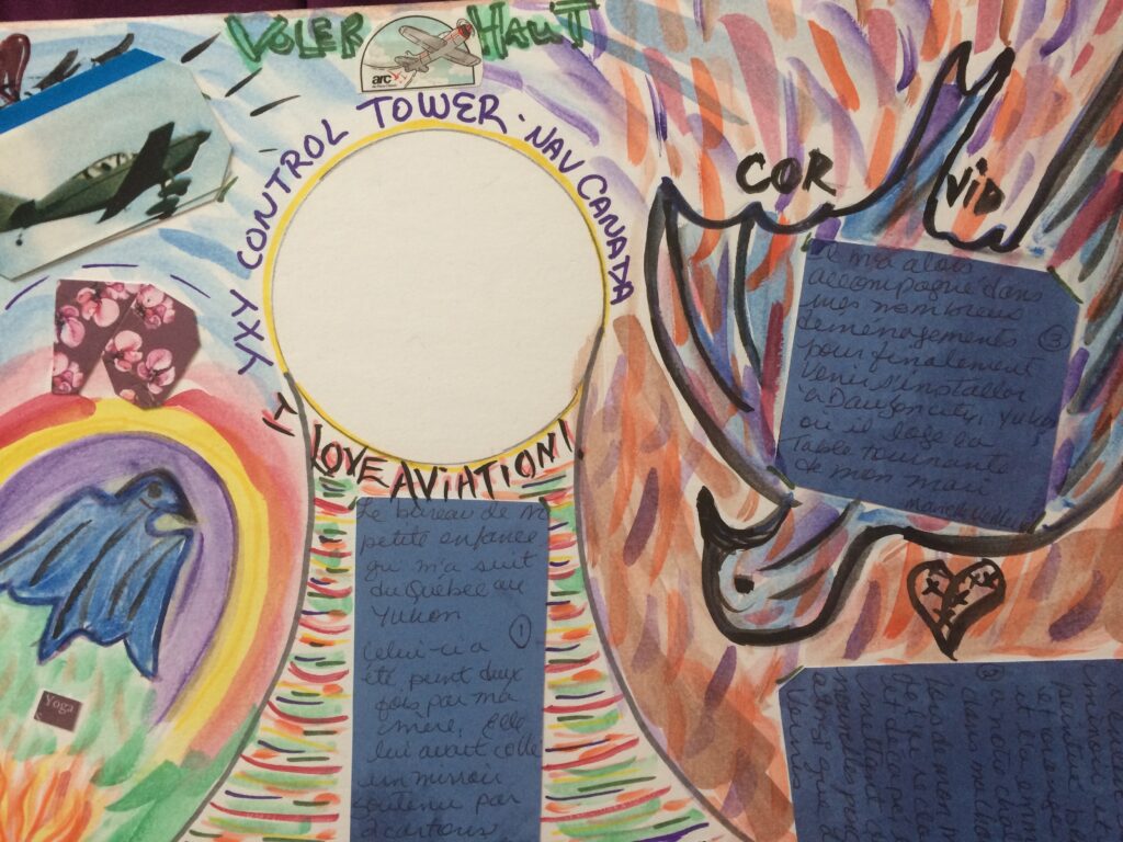 Artwork : migratory narrative of Franco-Yukon, photo credit Marie-Hélène Comeau