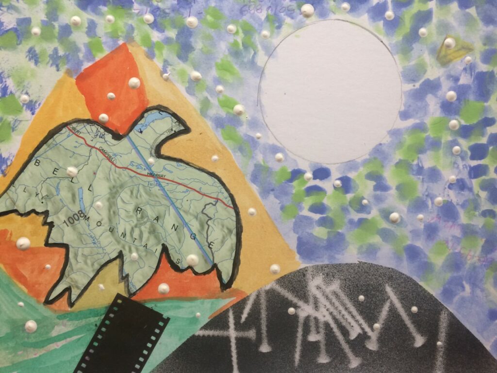 Artwork : migratory narrative of Franco-Yukon, photo credit Marie-Hélène Comeau