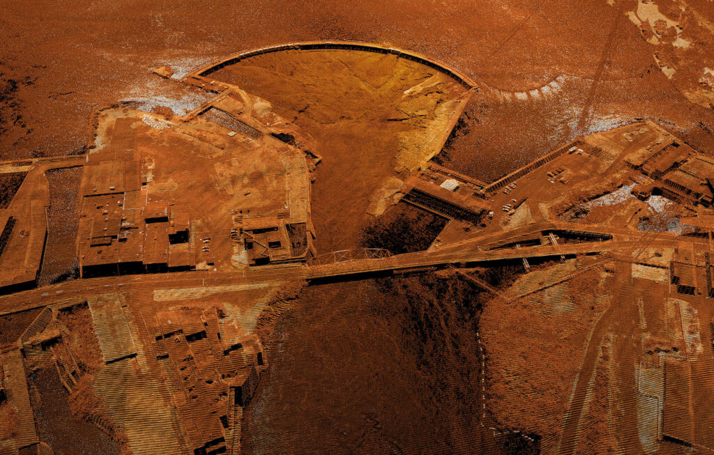 Rendering on the work in progress for a 3d reconstruction of the Chaudière Falls, by Mathieu Gagnon.