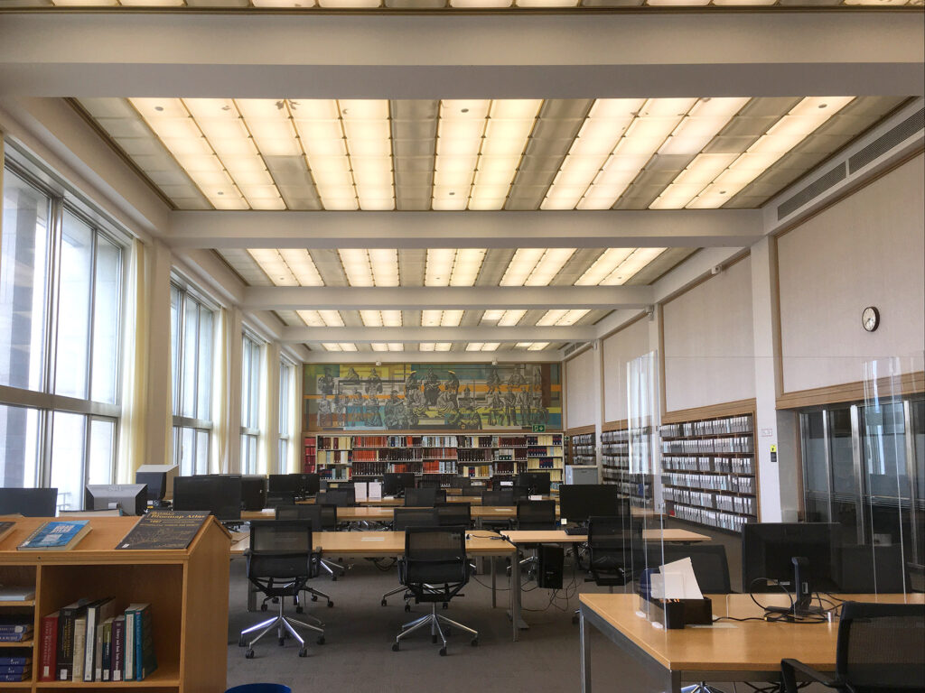 Visiting the archives of Library and Archives Canada in Ottawa to find old maps of the Chaudière Falls.