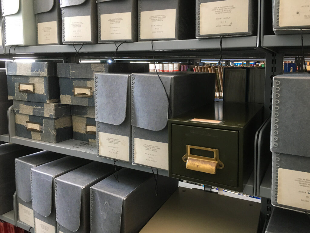 In one of these boxes is the info to find the original map we are looking for...