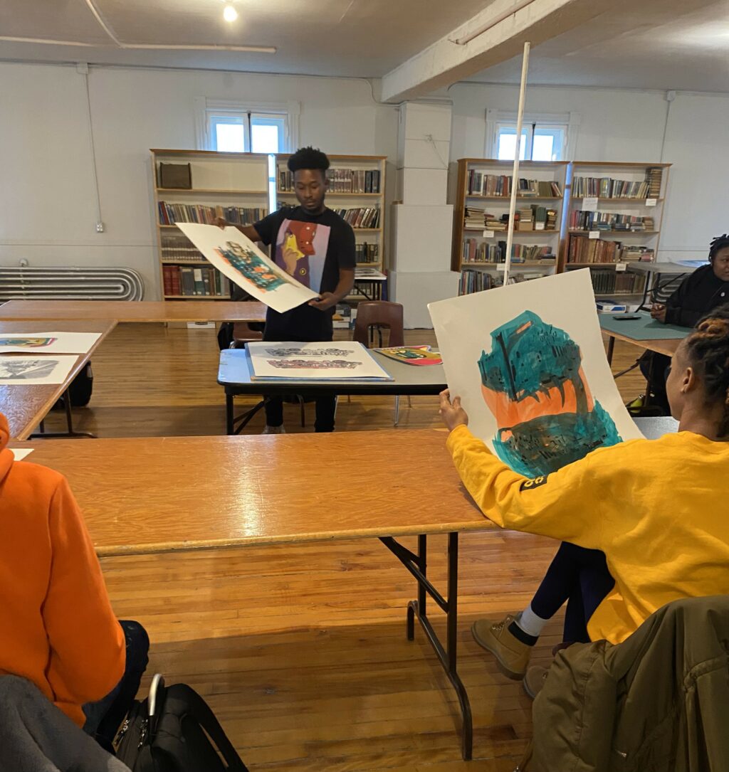 Workshop with artist Rotchild Choisy at Académie Ste-Famille on June 6.