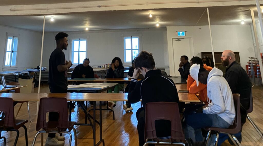 Workshop with artist Rotchild Choisy at Académie Ste-Famille on June 6.