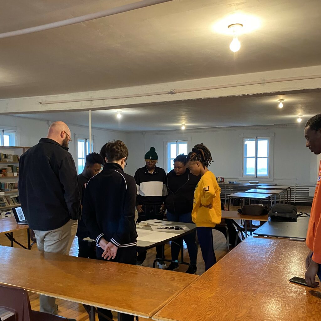 Workshop with artist Rotchild Choisy at Académie Ste-Famille on June 6.