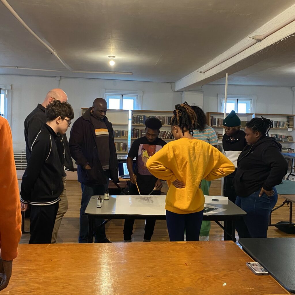 Workshop with artist Rotchild Choisy at Académie Ste-Famille on June 6.