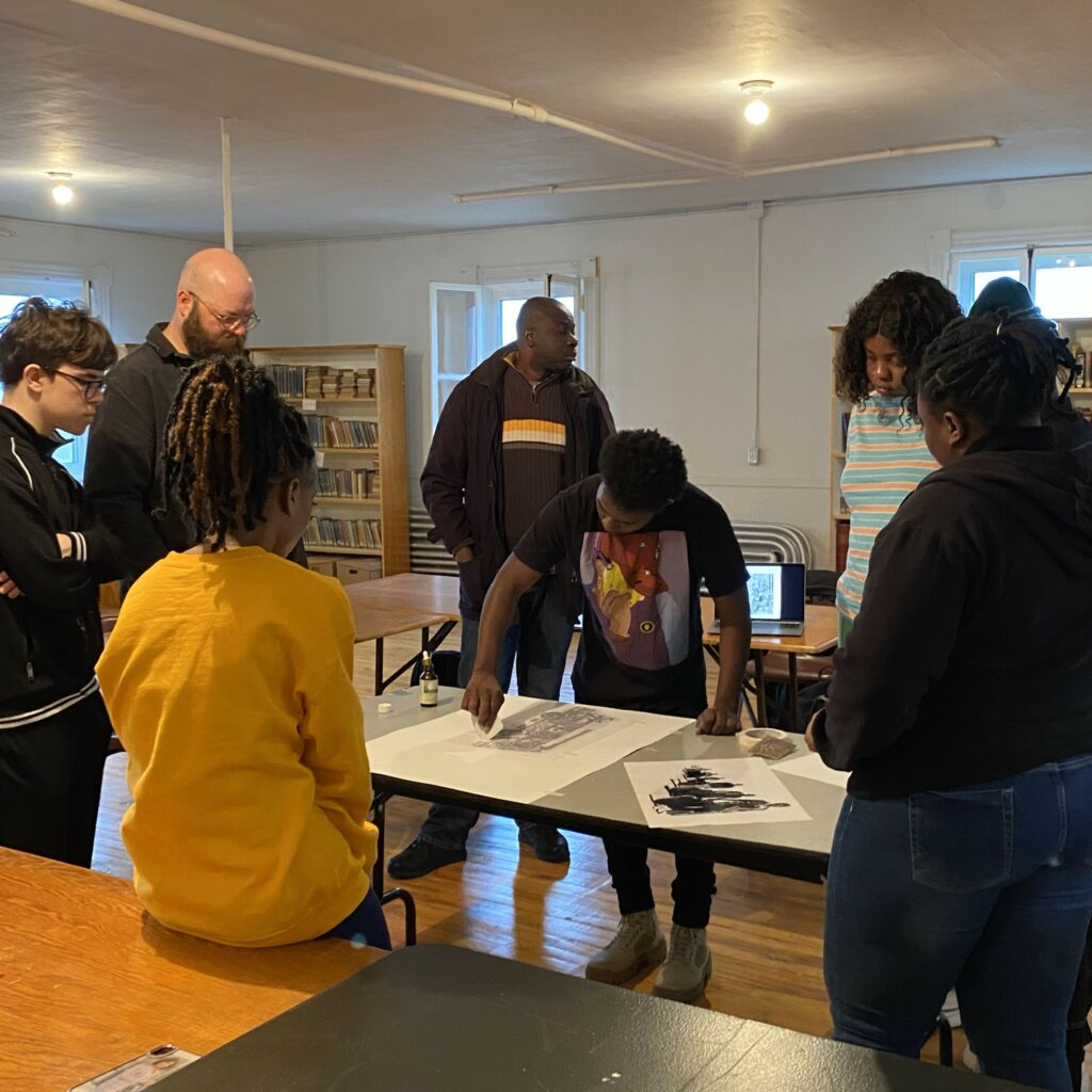 Workshop with artist Rotchild Choisy at Académie Ste-Famille on June 6.