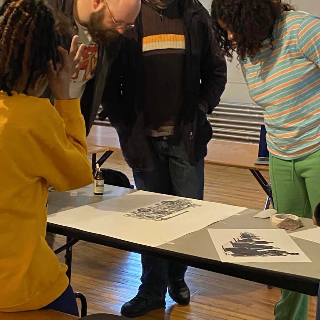 Workshop with artist Rotchild Choisy at Académie Ste-Famille on June 6.