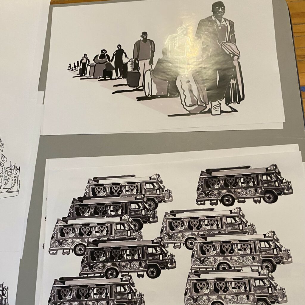 Workshop with artist Rotchild Choisy at Académie Ste-Famille on June 6.