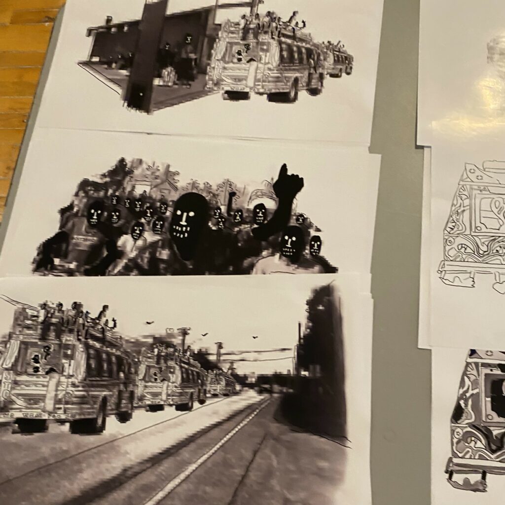 Workshop with artist Rotchild Choisy at Académie Ste-Famille on June 6.