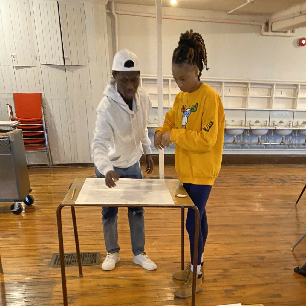 Workshop with artist Rotchild Choisy at Académie Ste-Famille on June 6.