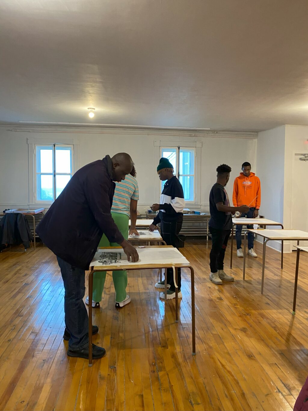 Workshop with artist Rotchild Choisy at Académie Ste-Famille on June 6.