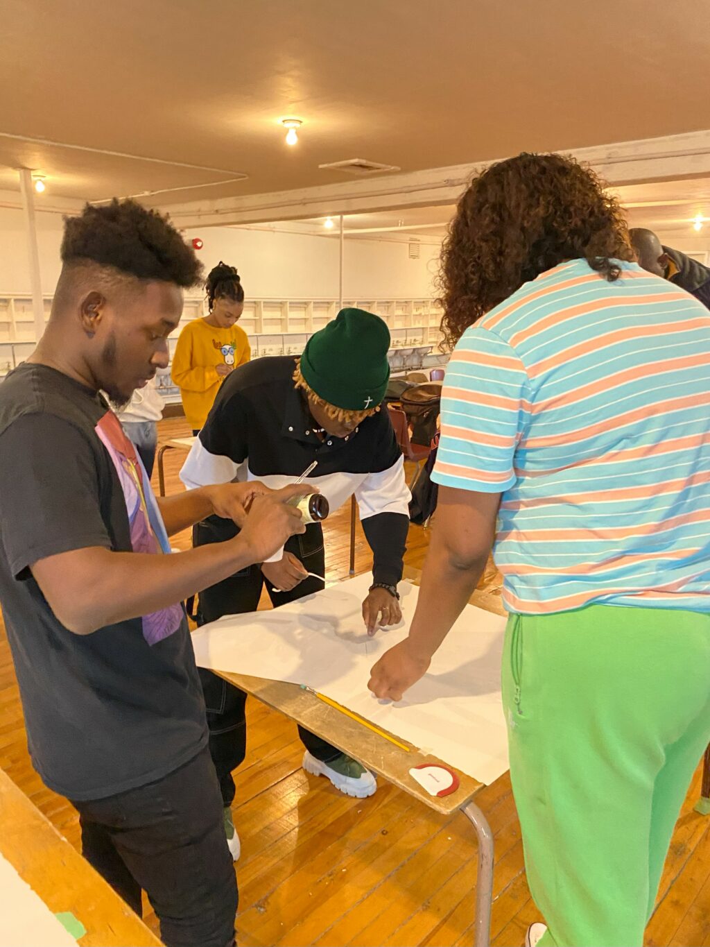 Workshop with artist Rotchild Choisy at Académie Ste-Famille on June 6.