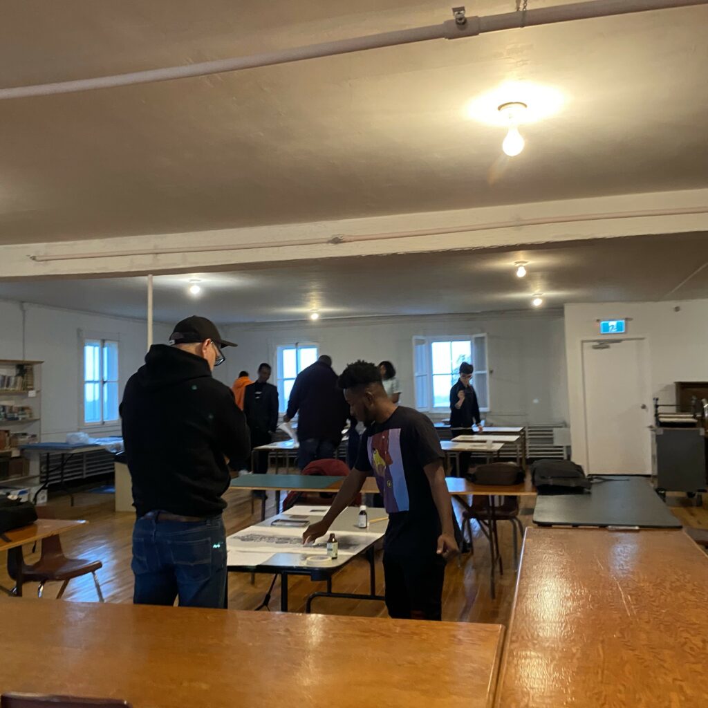 Workshop with artist Rotchild Choisy at Académie Ste-Famille on June 6.