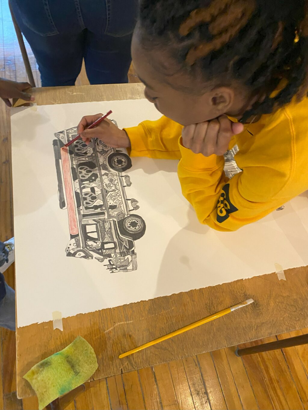 Workshop with artist Rotchild Choisy at Académie Ste-Famille on June 6.