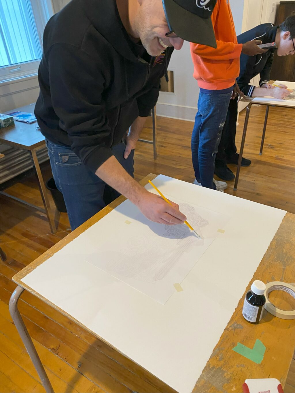 Workshop with artist Rotchild Choisy at Académie Ste-Famille on June 6.