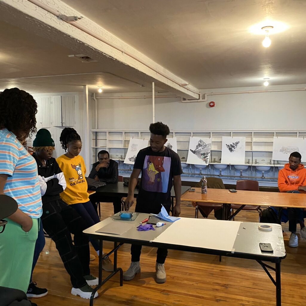 Workshop with artist Rotchild Choisy at Académie Ste-Famille on June 6.