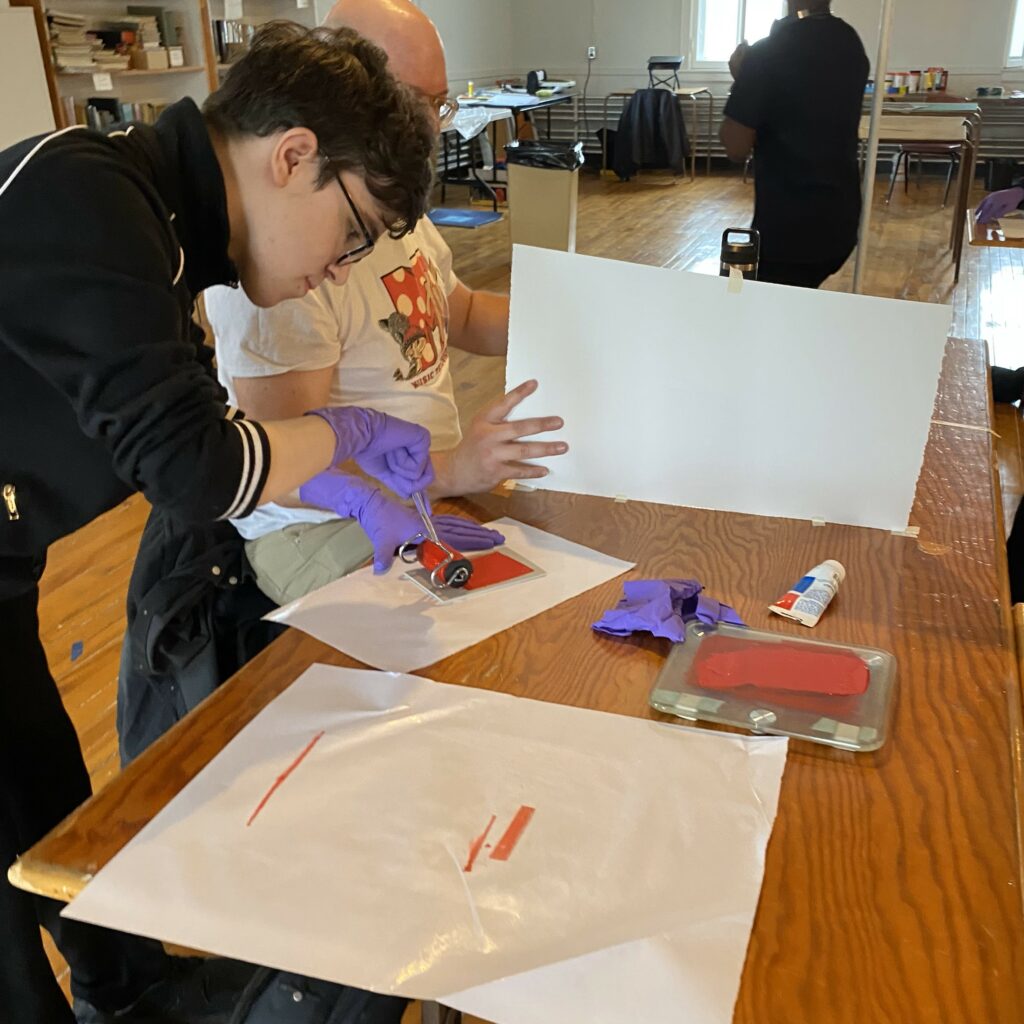 Workshop with artist Rotchild Choisy at Académie Ste-Famille on June 6.