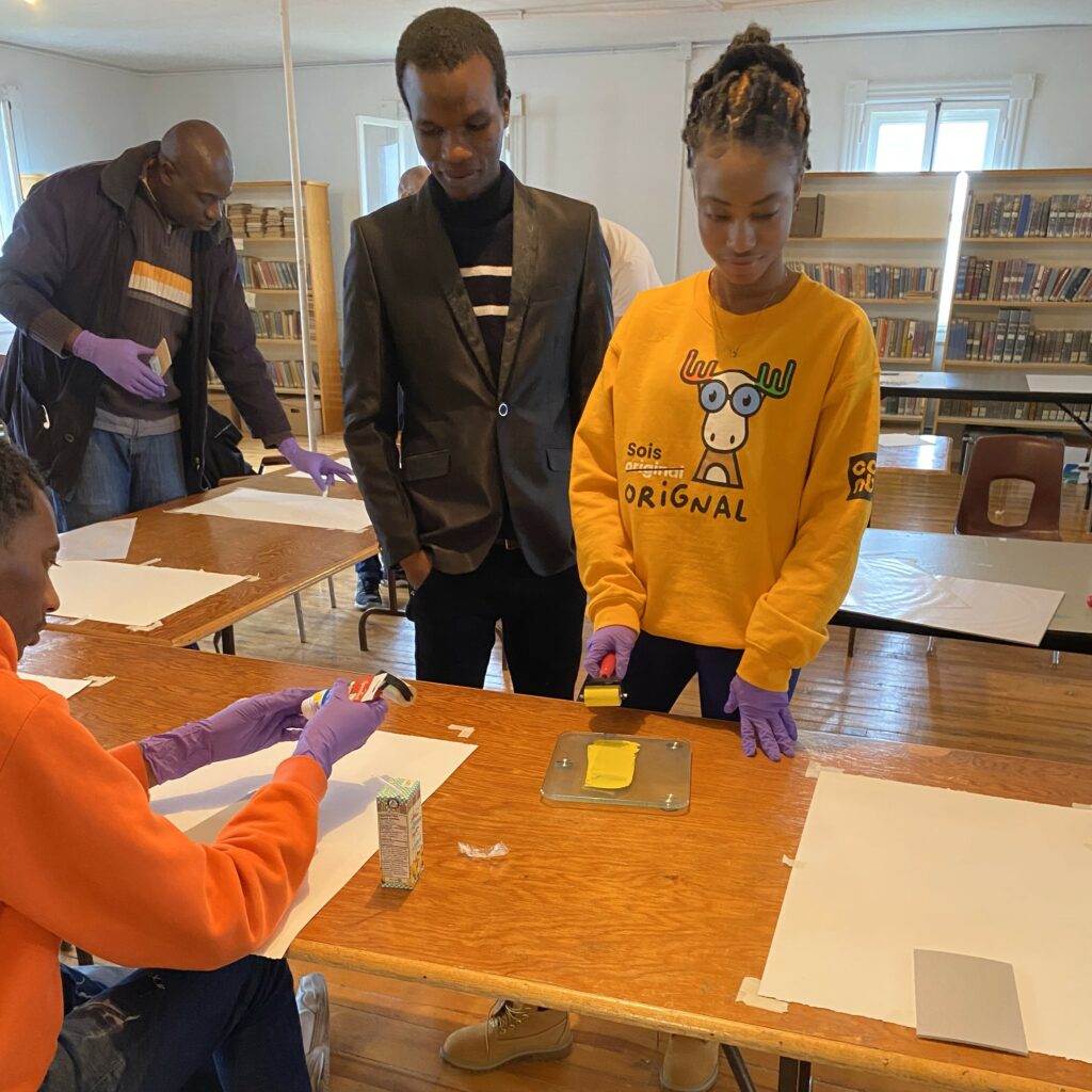 Workshop with artist Rotchild Choisy at Académie Ste-Famille on June 6.