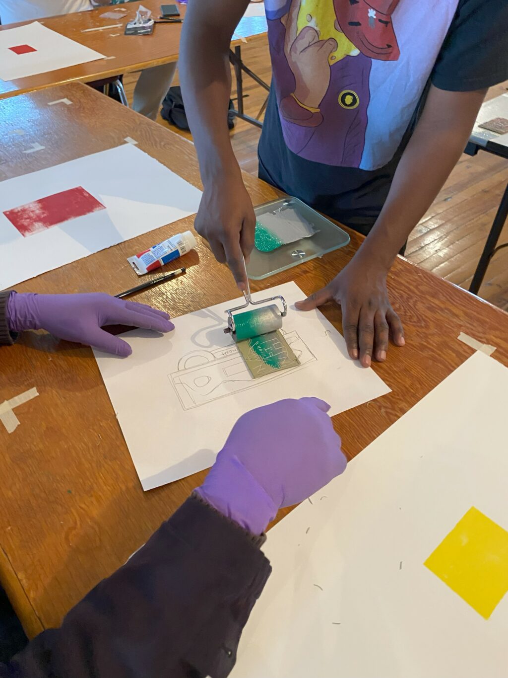 Workshop with artist Rotchild Choisy at Académie Ste-Famille on June 6.