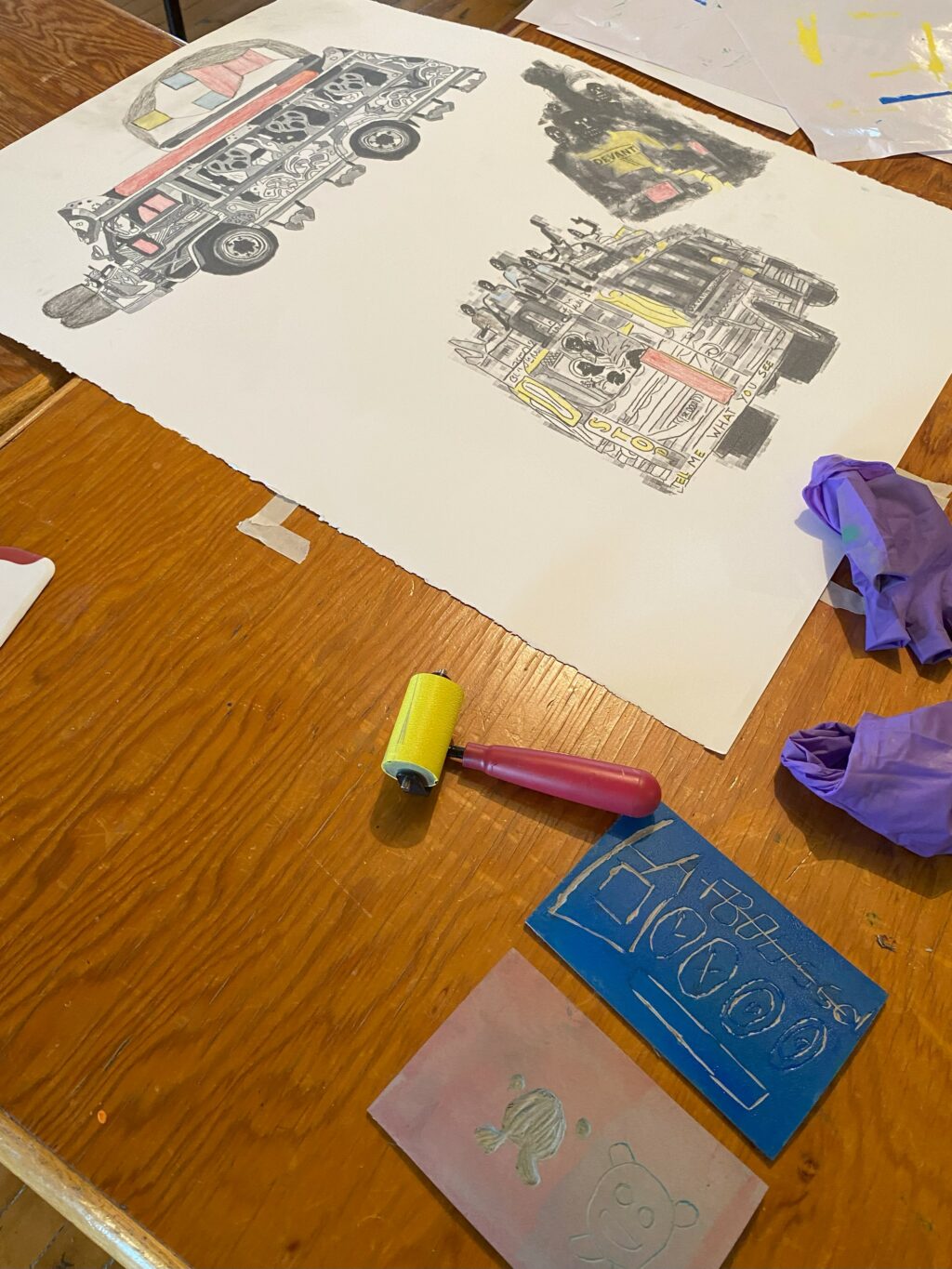 Workshop with artist Rotchild Choisy at Académie Ste-Famille on June 6.