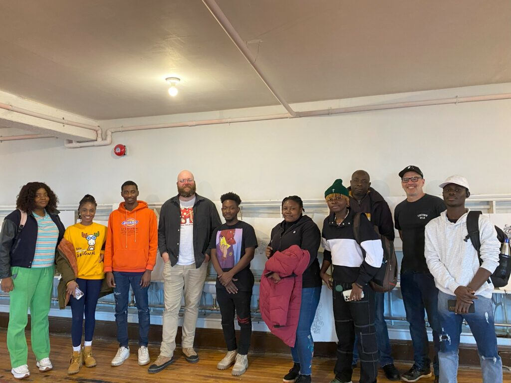 Workshop with artist Rotchild Choisy at Académie Ste-Famille on June 6.